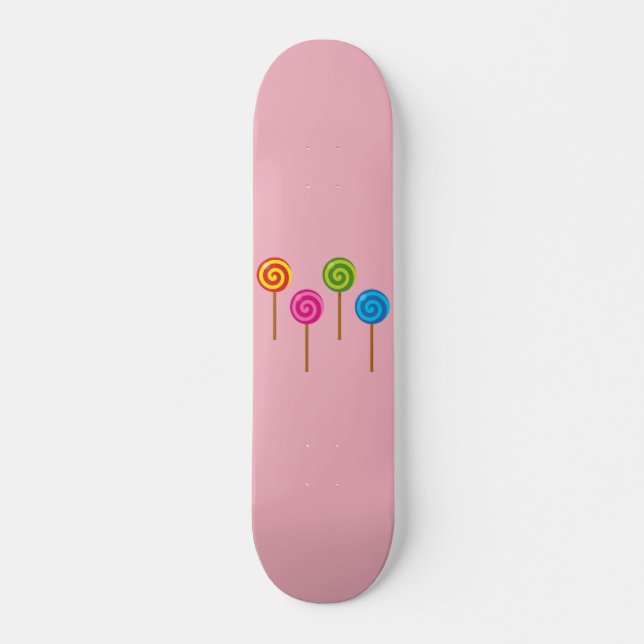 Skateboard Piruetas de Colores Variados (Anverso )