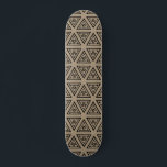 Skateboard Piscina de patinaje sobre el patrón de geometría n<br><div class="desc">Piscina de patinaje sobre el patrón de geometría negra beige.</div>