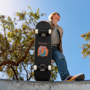 Skateboard Piscis Pez Zodíaco Horóscopo Signo de Astrología d