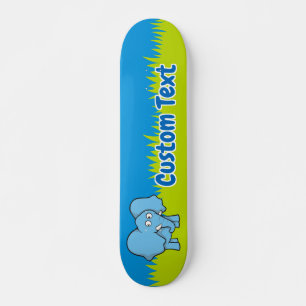 Skateboard Piso de patinaje sobre elefantes azules personaliz