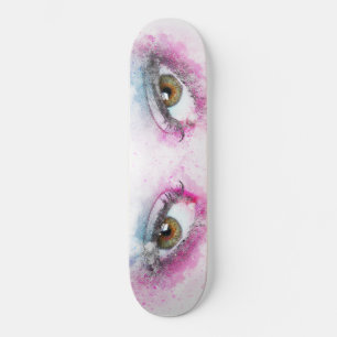 Skateboard Pista de esquí Lady Eye Eyelash Face