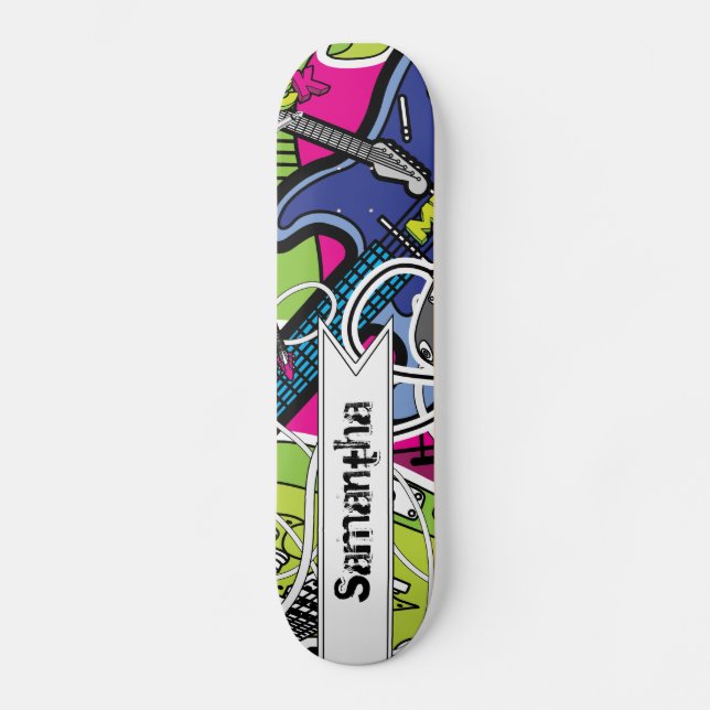 Skateboard Pista de patinaje artístico sobre estrella de músi (Anverso)