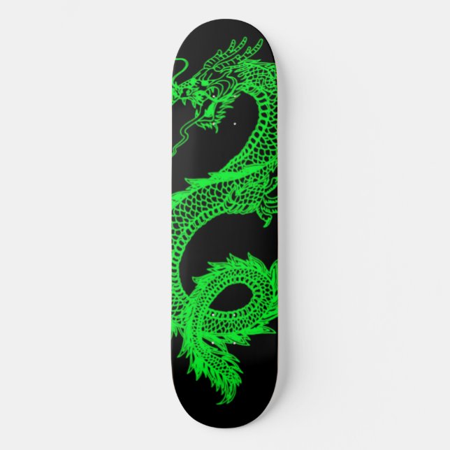 Skateboard Pista de patinaje Neon Green Dragon (Anverso)