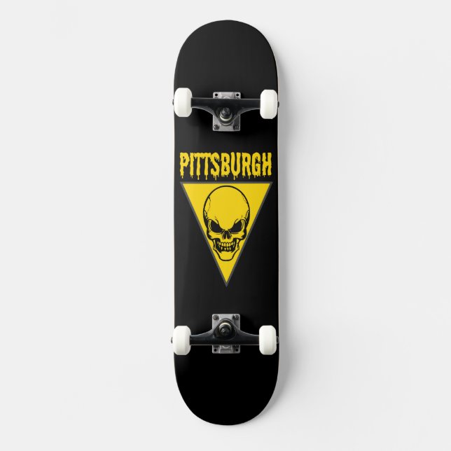 Skateboard Pittsburgh Skull (Anverso)