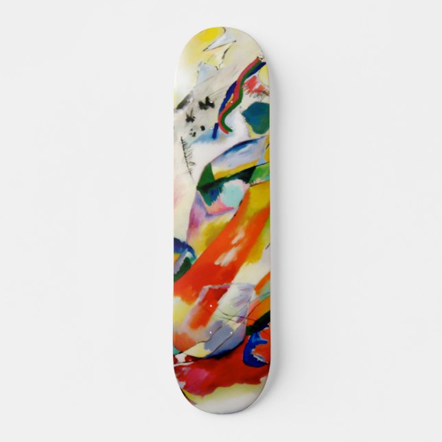 Skateboard PixDezines Kandinsky 1914/panel de pared abstracto (Anverso )