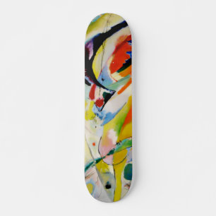 Skateboard PixDezines Kandinsky 1914/panel mural abstracto