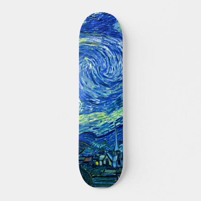 Skateboard PixDezines van gogh noche estrellada (Anverso )