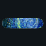 Skateboard PixDezines van gogh noche estrellada<br><div class="desc">La famosa pintura de Van Gogh, "La noche estrellada". Durante su estancia en el asilo de Saint Remy en los años 80, van Gogh describió las colinas onduladas y los cipreses que vio desde su ventana. Digitalmente realzado por PixDezines.Copyright © 2008-2016 PixDezines.com™ y PixDezines™ en zazzle.com. Todos los derechos reservados....</div>