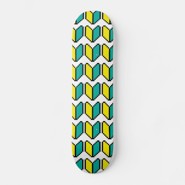 Skateboard Pixel Wakaba de 8 bits/Marca Shoshinsha (Anverso)