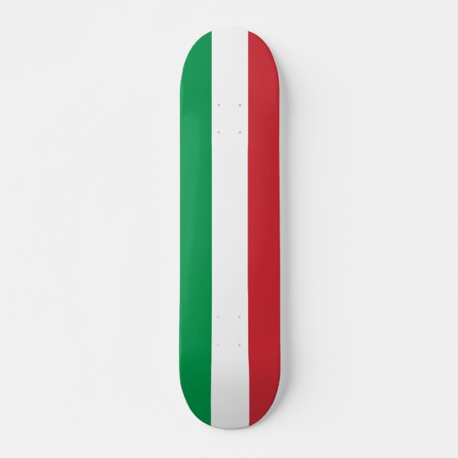 Skateboard Pizarra con bandera de Italia (Anverso )