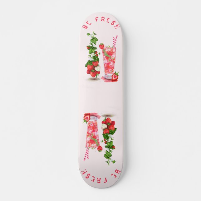 Skateboard Pizarra de frescura para bebidas frescas (Anverso )