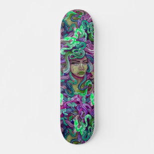 Skateboard Pizarra de patinaje para mujeres de color verde y 