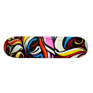 Skateboard Pizarra estilo graffiti