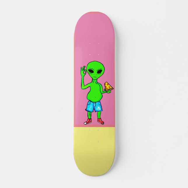 Skateboard Pizza extranjera por los @TheAstroBoss (Anverso )