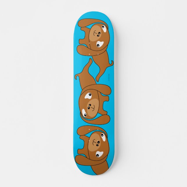 Skateboard Placa de Cachorro Dachshund (Anverso )