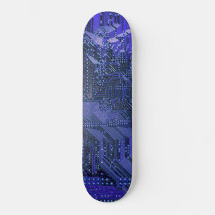 Skateboard Placa de circuito azul de cibercircuito electrónic