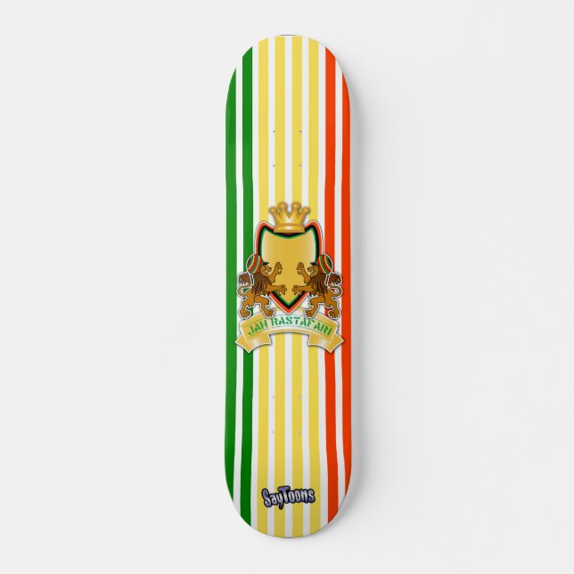 Skateboard Placa de Escudo Rasta León (Anverso )