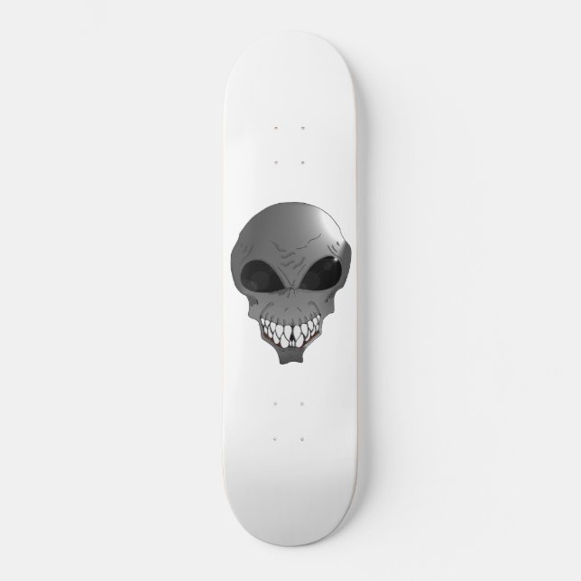 Skateboard Placa de esquí alienígena gris (Anverso)