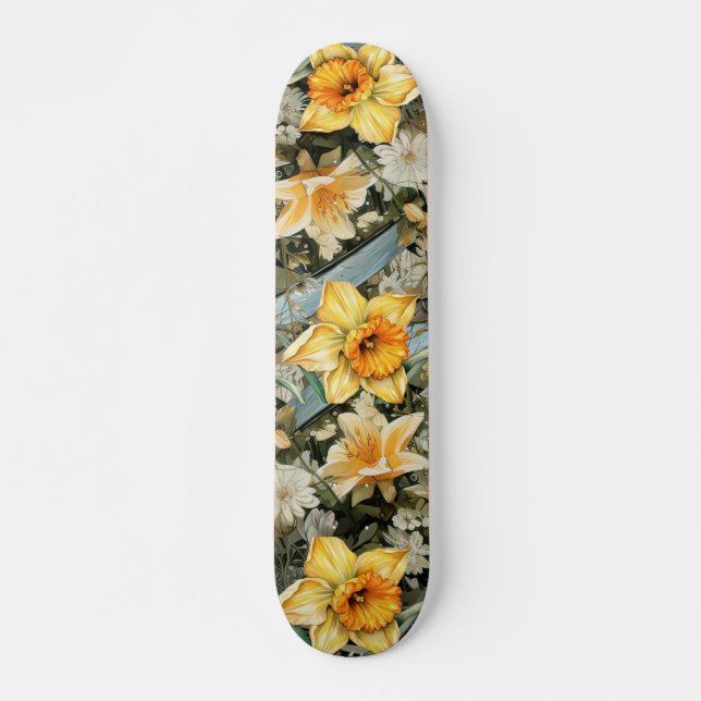 Skateboard Placa de esquí Daffodil inspirada en la cosecha (Anverso )
