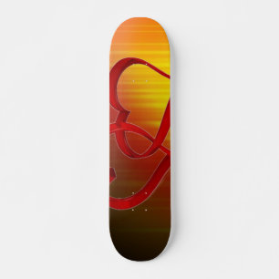 Skateboard Placa de esquí de Corazones Vinculados