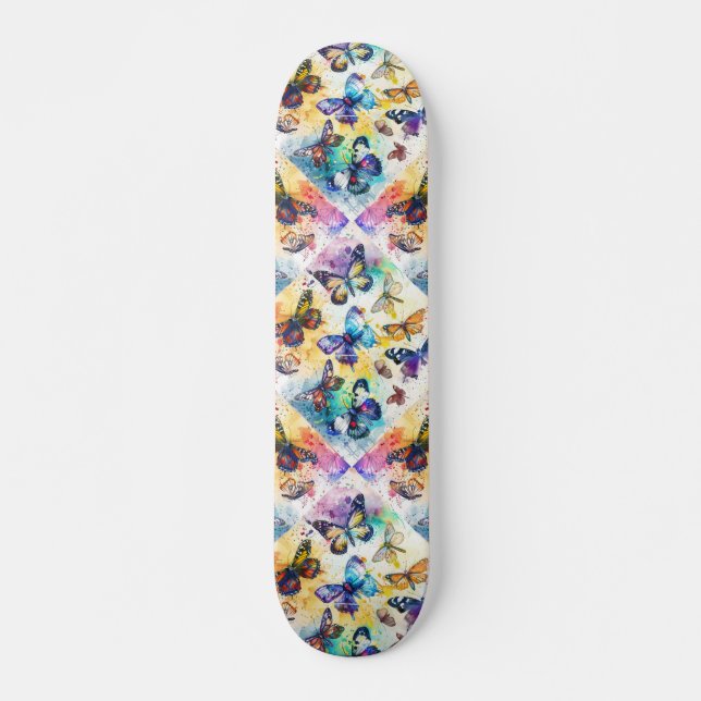 Skateboard Placa de esquí de fondo para mariposa inspirada en (Anverso )