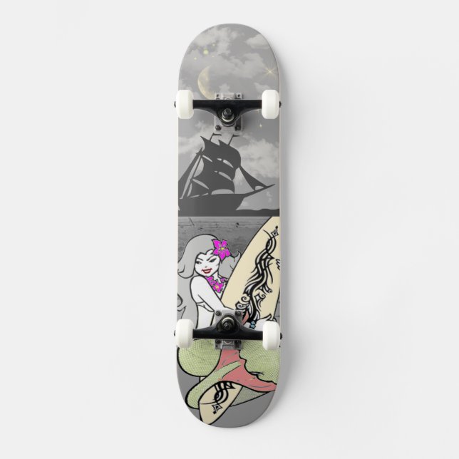 Skateboard Placa de esquí de Mermaide (Anverso)