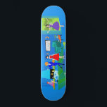Skateboard Placa de esquí Fiesta Cocktail de Palm Springs<br><div class="desc">Esta tabla de Fiesta de cócteles de la Palm Springs Atómico es la sofisticación kitschy de su más fabulosa. El estilo de los años 60, de diseño minimalista, cuenta con una chimenea de piedra moderna de mediados de siglo, a la sombra del azul, que se coordina perfectamente con el cobalto...</div>