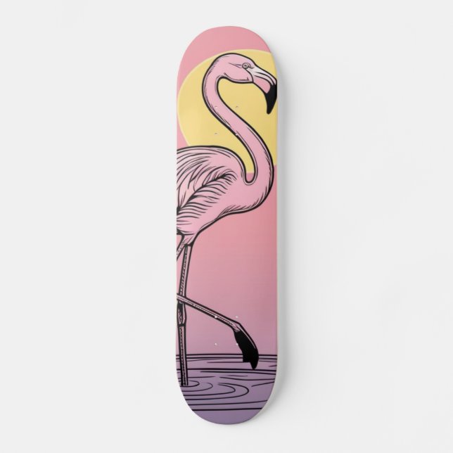 Skateboard Placa de esquí Flamingo (Anverso)