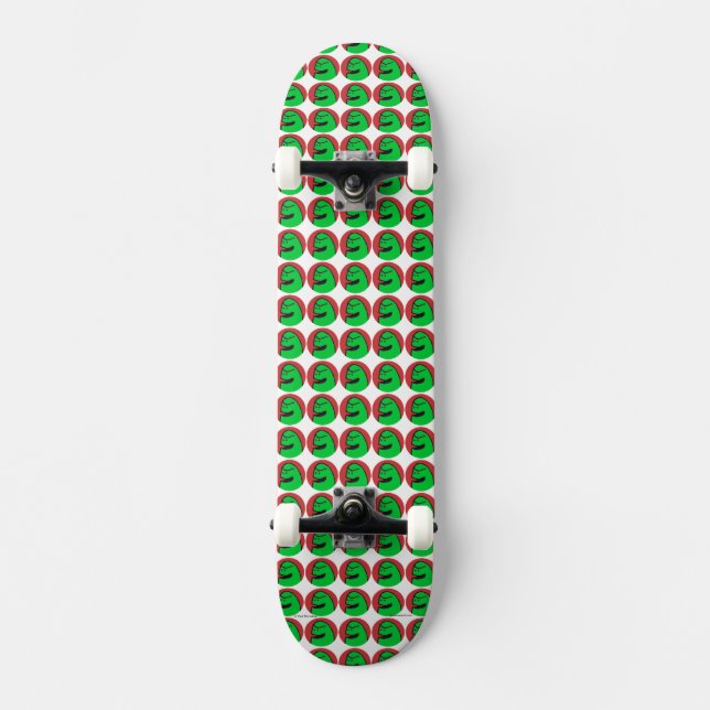 Skateboard Placa de esquí "Weenii Head" Green Weenii (con rue (Anverso)