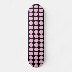 Skateboard Placa De Patinaje Círculos Purpurinas Rosados Sobr