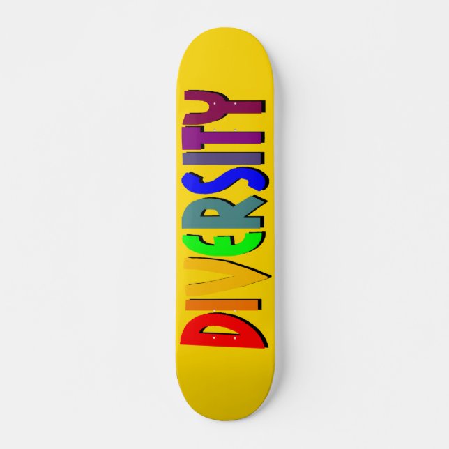 Skateboard Placa de patinaje de diversidad (Oro Amarillo) (Anverso )