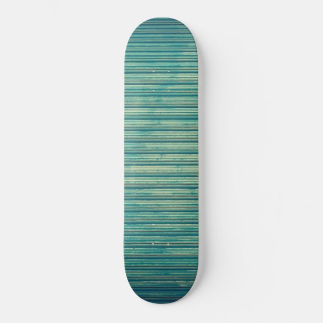 Skateboard Placa de patinaje de líneas azules rayadas (Anverso)