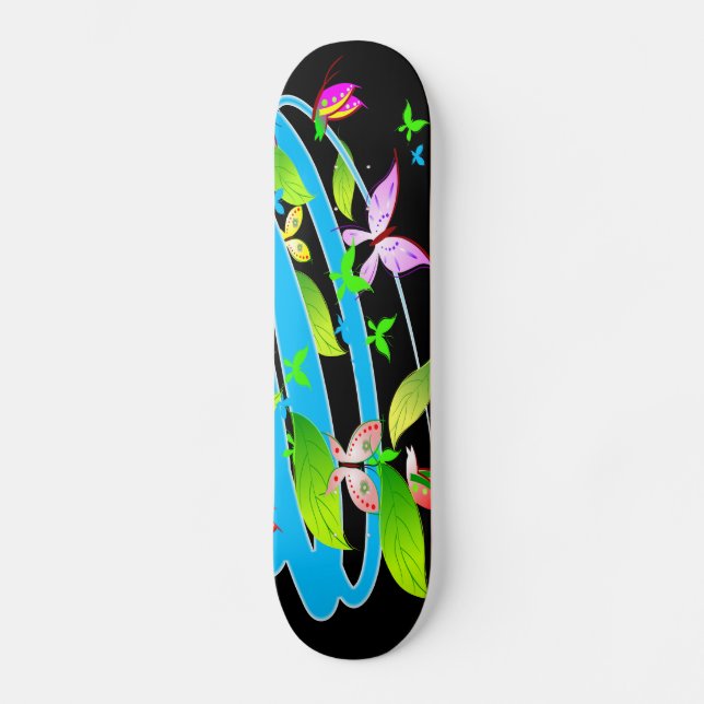 Skateboard Placa de patinaje de mariposa Art 12A (Anverso)