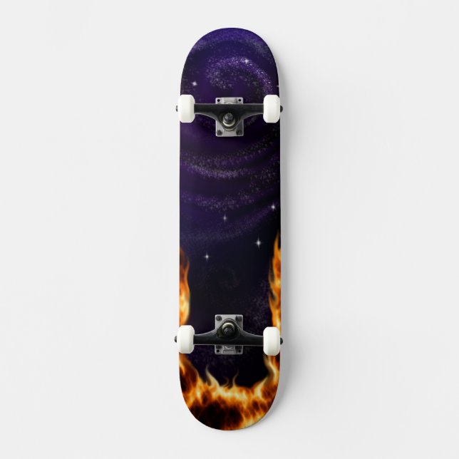 Skateboard Placa De Patinaje De Personalizado Galaxy On Fire (Anverso)