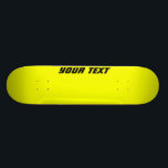 Skateboard Placa de patinaje para Personalizado amarillo bril<br><div class="desc">Patineta de Personalizado amarillo brillante: agregue el texto que desee en el cuadro de texto.</div>