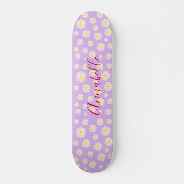 Skateboard Placa de patinaje para pintar Personalizado Daisy (Anverso )