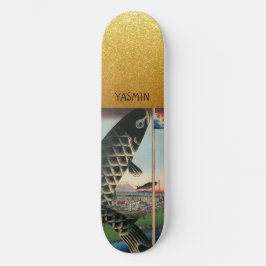 Skateboard Placa de patinaje personalizada de Fish Gold para 