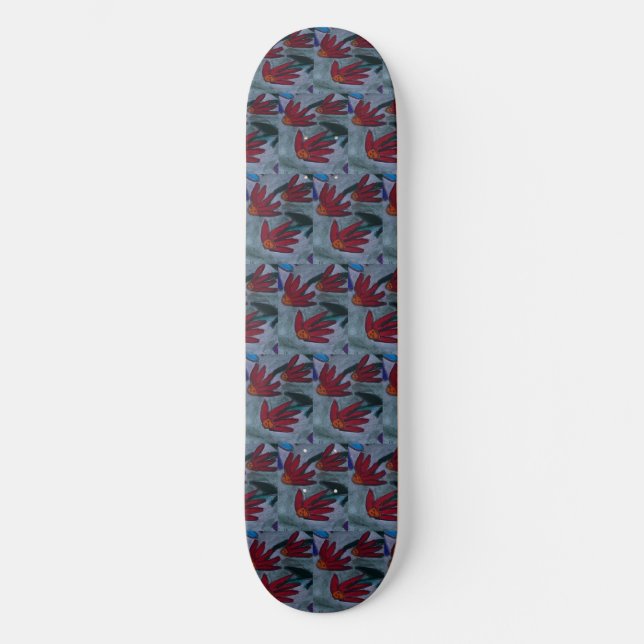 Skateboard Placa de patinaje Red Daisies (Anverso)