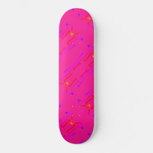 Skateboard Placa de patinaje rosa completa geométrica prefabr