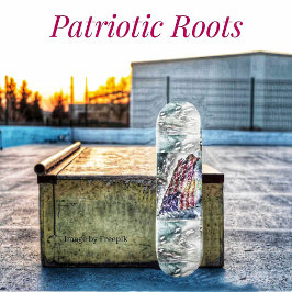 Skateboard Placa de patinaje sobre el fondo de fuegos artific