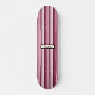 Skateboard Placa de patinaje sobre rayas de malva rosadas per
