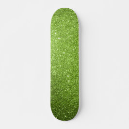 Skateboard Placa de patinaje verde Purpurina