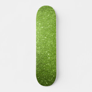 Skateboard Placa de patinaje verde Purpurina
