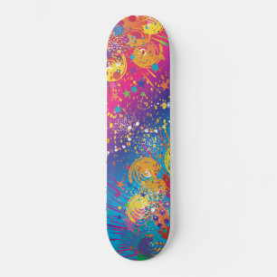 Skateboard Placa de pintura abstracta colorida