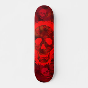 Skateboard Placa de skull rojo para espectros de cráneo