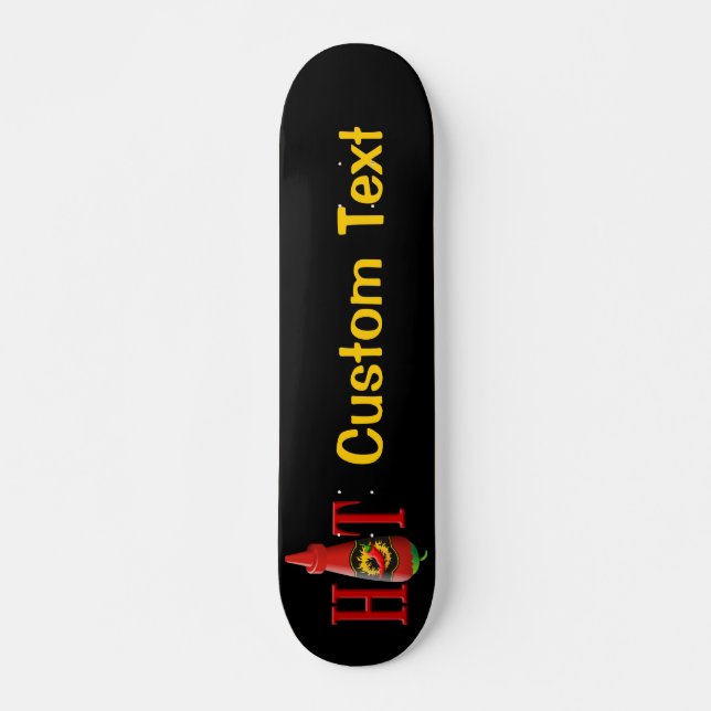 Skateboard Placa para botellas de salsa caliente (Anverso )
