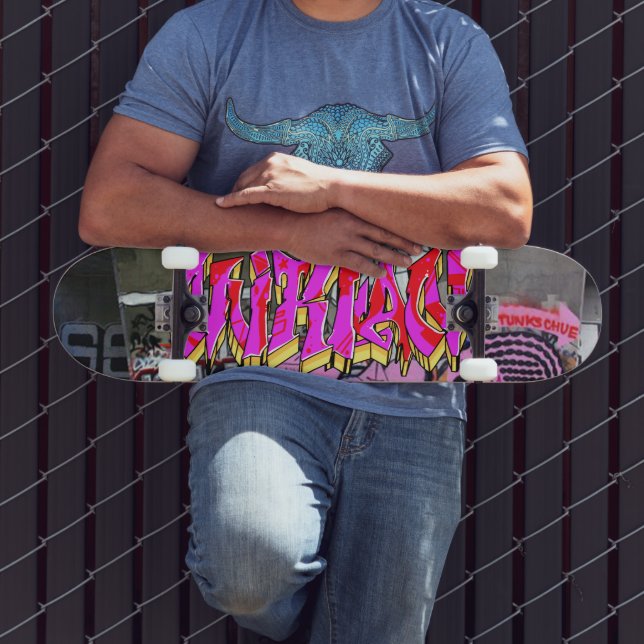 Skateboard Placa personalizada de Personalizado de graffiti d (Exterior 3)