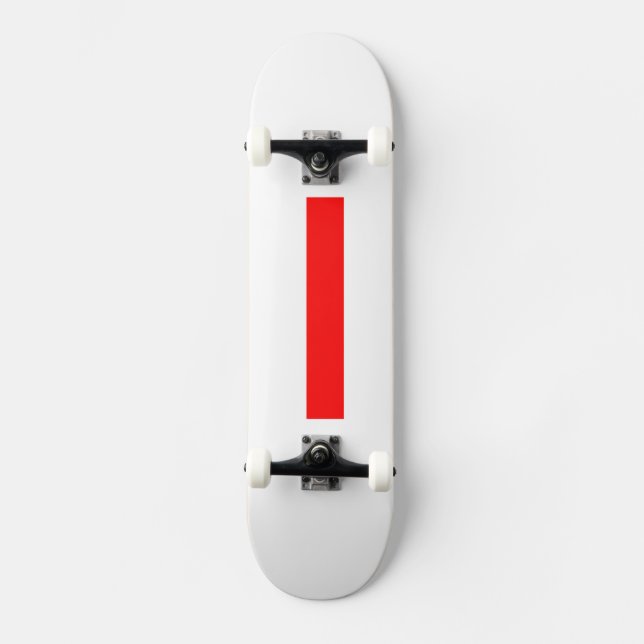 Skateboard Placa Skater Crea tu propio Personalizado RED (Anverso)
