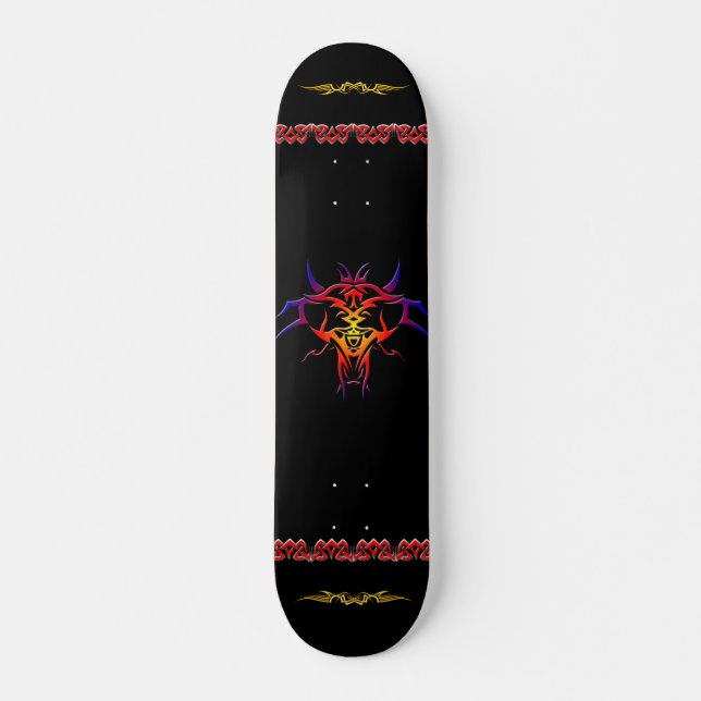 Skateboard Placa Tatto Design de color (Anverso )
