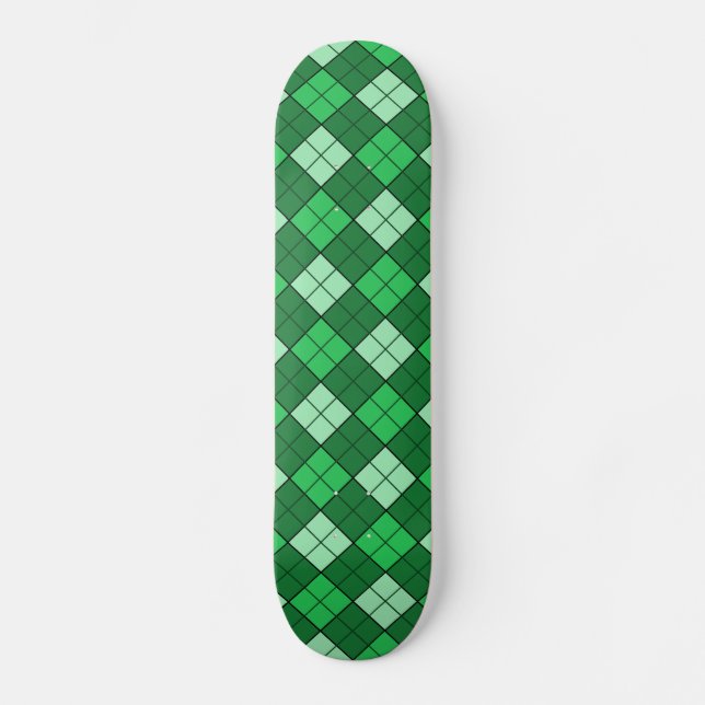 Skateboard Placa verde (Anverso)